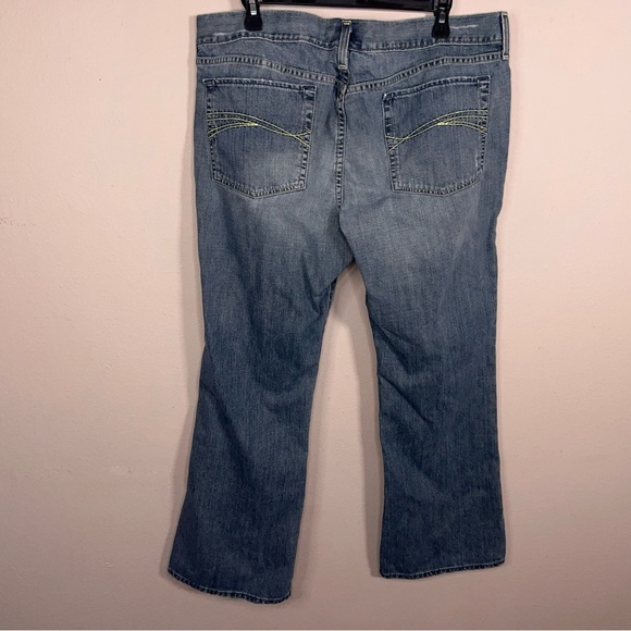 Size 18 Short Old Navy Distressed Bootcut Denim Jeans Blue Western Low Waist - Picture 5 of 16
